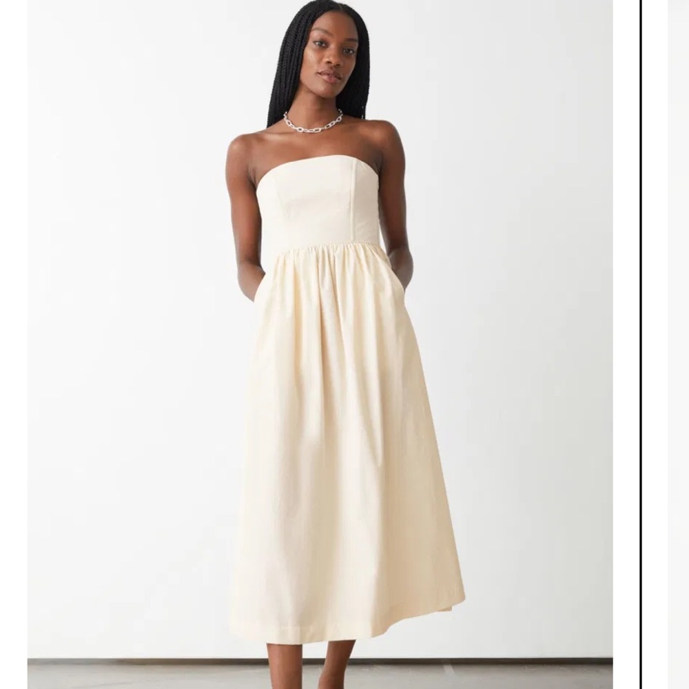 BNWT Voluminous bandeau midi dress
